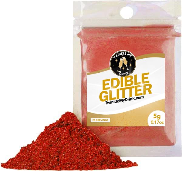 Edible Glitter Metallic Red